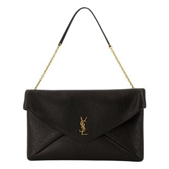 Saint Laurent Shoulder Bags, female, Black, Size: ONE SIZE La Pochette Cassandre Large
