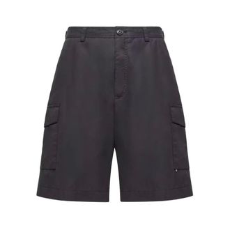 Moncler Cotton Cargo Shorts - male - Moncler - Casual Shorts - Blue - XL - Shorts
