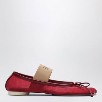 Maison Margiela Ballerine Numeric Anatomic con finitura trasparente rosse