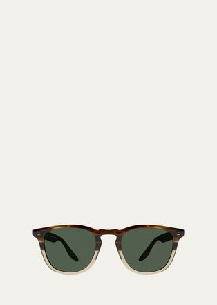 Barton Perreira Mens Dino Acetate Keyhole-Bridge Square Sunglasses