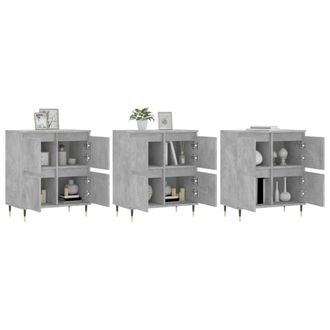 Berkfield Home Sideboards 3 pcs Concrete Grey Engineered Wood