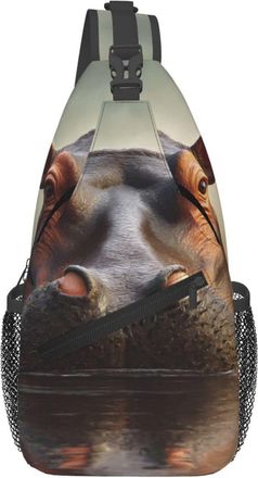 Generic Hippo Crossbody Bag Lightweight Sling Bag Trendy Daypack For Outdoors Runner Women