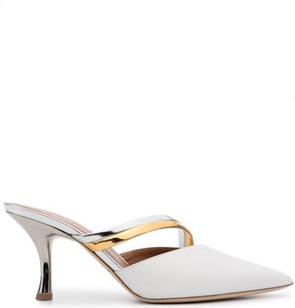 Malone Souliers pointed-toe 80mm leather mules - women - Calf Leather/Calf Leather/Calf Leather - 36.5 - White