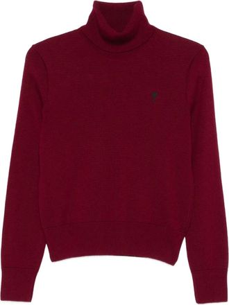 Ami Maglione a collo alto - Rosso