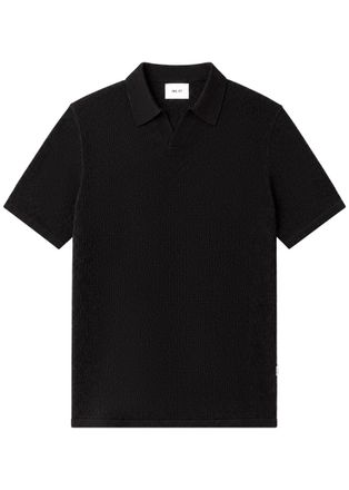 Nn.07 Paul Textured Cotton-knit Polo Shirt - Black - XL