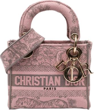 Dior Pre-owned Dior Mini Embroidered Canvas Toile De Jouy Lady D Lite Ladies 05-MA-0233