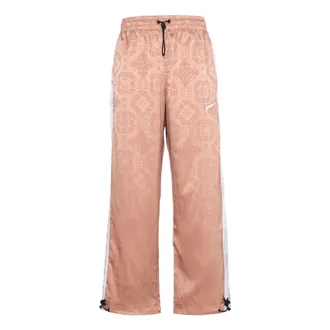 Nike x CLOT Rose Gold Silk Pattern Track Pants For Men Pink CT4088-605