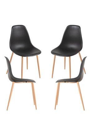 Regalos Miguel Packs Sillas Comedor - Pack 4 Sillas Mykle - Negro