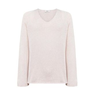 Laneus V-neck Knitwear, male, Beige, Size: L V-neck Knitwear