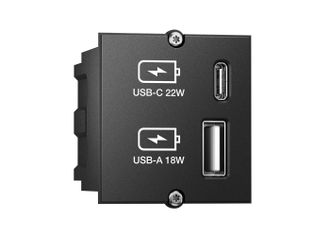 Bachmann M&oacute;dulo Cargador Usb A&c Bachmann 917.227, Usb A + Usb C, 0-35&deg;c, Negro, Ip20, 250v, 50/60hz, 917.227