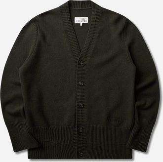 Maison Margiela Men s Wool V-Neck Cardigan Khaki