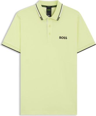 BOSS Polo shirt with contrast logos