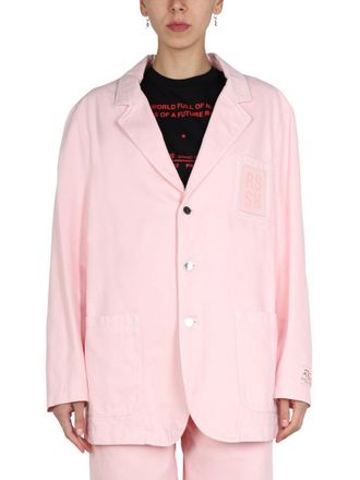 Raf Simons Logo Patch Cotton Jacket - Pink