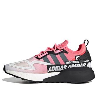 adidas (WMNS) adidas ZX 2K Boost Wordmark Heel Stripe - Semi Solar Red FX7049