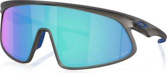 Oakley Mens Rslv Sunglasses In Matte Grey Smoke/prizm Sapphire Lens