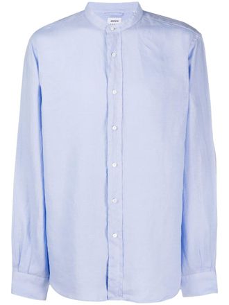 Aspesi Overhemd met bandkraag - Blauw