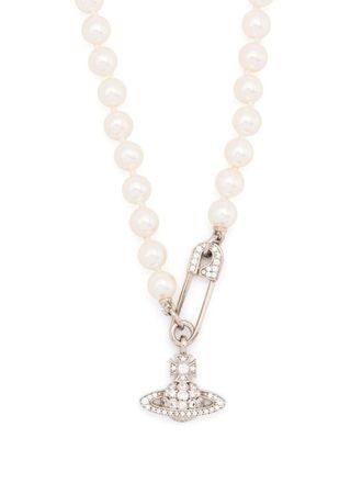 Vivienne Westwood Collana con perle Orb - Argento