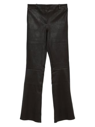 Arma Leren flared broek - Zwart