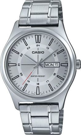 Casio Mens Silver Dial Day Date Analog Watch with Bracelet - MTP-V006D-7CUDF