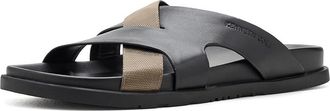 Kenneth Cole Wassen Mens Sandals Black Leather : 13 M, Leather/Synthetic