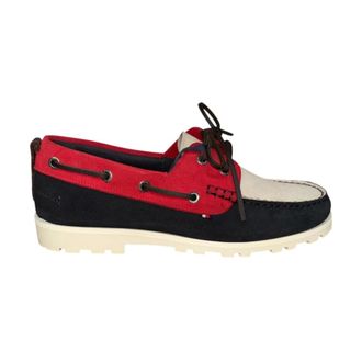 Tommy Hilfiger Sailor Shoes, male, Multicolor, Size: 10 US Lugged Lightweight Suede Boat Shoe