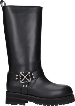 Off-white Off White Damens Trainingsstiefel Leder Schwarz