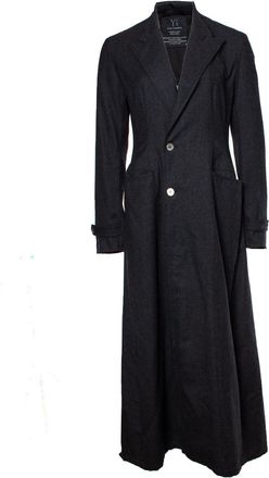Yohji Yamamoto Grey maxi trench coat