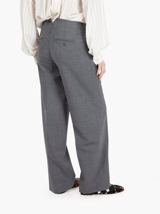 Semicouture Pantaloni fresco lana shelby grigio