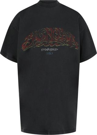 Balenciaga Offshore Logo Print Oversized T-Shirt