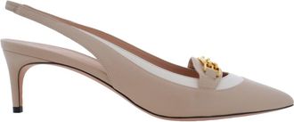 Bally Dianet 55 Leather Slingback Pumps, Brand Size 35.5 ( US Size 5 )