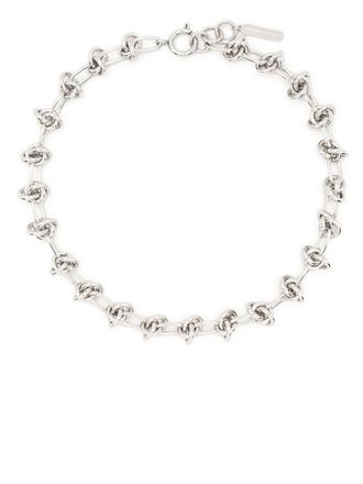 Justine Clenquet Choker a catena Daria - Argento