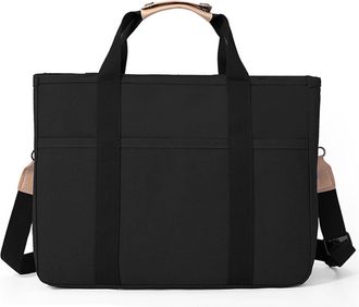 Generic Cymwer Canvas Tote Bag with Compartments Everyday Shoulder Bag for Women (Black S) (I)
