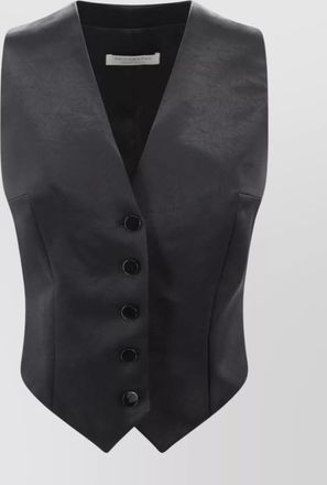 Alberta Ferretti v-neck waistcoat tailored asymmetrical hem