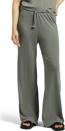 Brixton Carefree Organic Cotton Wide Leg Lounge Pants in Washed Black at Nordstrom, Size Large