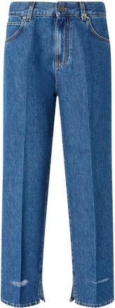Pinko Straight Jeans, female, Blue, Size: W28 Ocean Denim Loose Pants