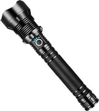 OEM Linterna Led Ultrapotente De 300 L&uacute;menes, Recargable Por Usb Tipo C, Xhp70.2, Ajustable, Con Zoom, Resistente Al Agua, Ideal Para Camping, Senderismo 