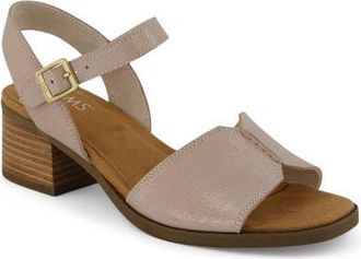 Toms Eloise Heeled Open Toe Sandal in Gold at Nordstrom, Size 9.5