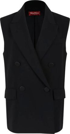 Max Mara Jassen, Dames, Zwart, XS, Wol, Pomez Jacket