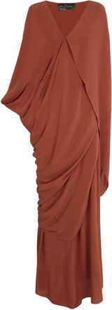 Cortana Sarina- rode zijden jurk - Dames - Maxi kleedjes - Rood - S - Kleedjes