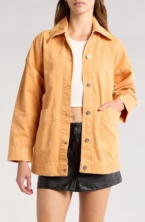 Free People Avery Denim Jacket in Orange at Nordstrom Rack, Size Large