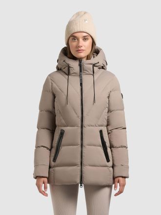 Khujo Steppjacke KHUJO RABB, Damen, Gr. XL (42), greige, Steppware, Obermaterial: 100% Polyester. Futter: 100% Nylon. Wattierung: 100% Polyester, unifarben,