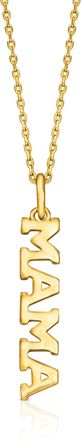 MAX + STONE 14k Yellow Gold MAMA Vertical Pendant Necklace