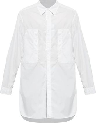 Yohji Yamamoto Oversized Shirt - Heren - Casual Overhemden - Wit - L - Katoen - Overhemden