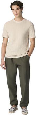 Missoni Crew-neck Cotton And Viscose T-shirt With Tone-on-tone Zigzag Motif in Beige& White at Nordstrom, Size Medium