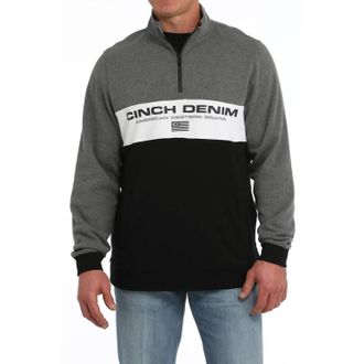 Cinch Colorblock Quarter-Zip Pullover Sweater In Multi