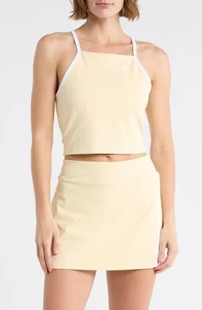 Zella Split Second Racerback Bra Tank in Yellow Buttercream at Nordstrom Rack, Size X-Large