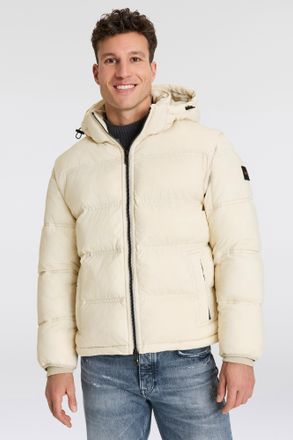 Boss Orange by Hugo Boss Steppjacke BOSS ORANGE Obark, Herren, Gr. 56, beige (light beige271), Web, Obermaterial: 100% Polyacryl, unifarben, relaxed fit, angesetztes B&uuml;ndchen,