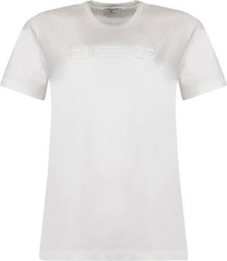 Elisabetta Franchi T-shirt met logo - Wit