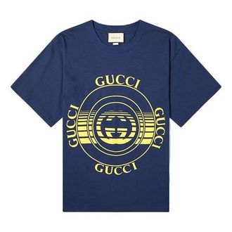 Gucci Record Printed Oversized For Men Navy 616036-XJCSQ-4535