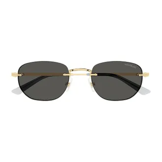 Montblanc MB0303S001 Square Rimless Sunglasses - Gold